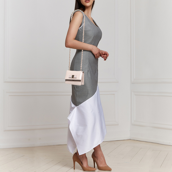 SALVATORE FERRAGAMO Pink Leather Mini Ginny Crossbody Bag - Picture 2 of 8